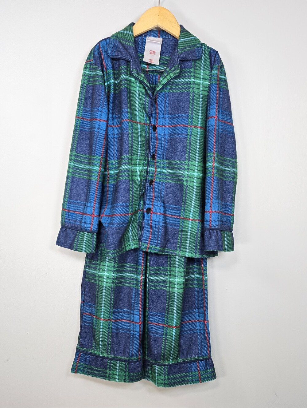 Wondershop Blue, Green & Red Plaid Kids Pajama Set